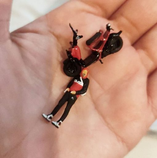 Motociclista para maquetas