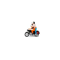 Camarógrafo en moto a escala