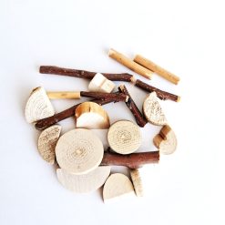 Formas de madera en miniatura