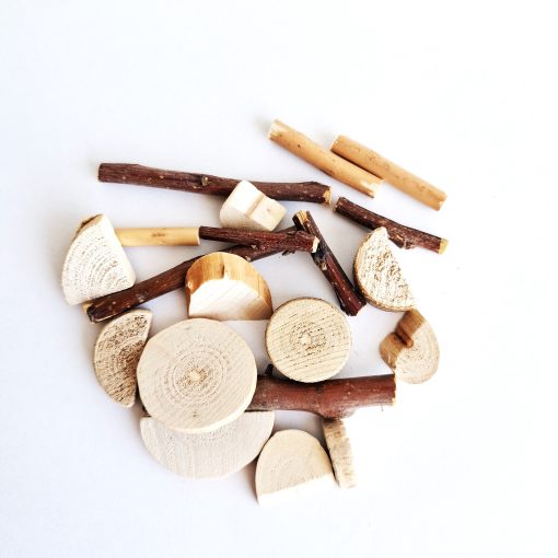 Formas de madera en miniatura