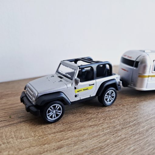 Jeep remolque y casa rodante en miniatura