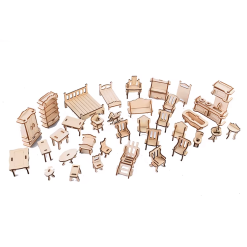 Muebles armables en miniatura