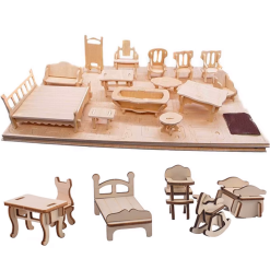 Muebles armables en miniatura