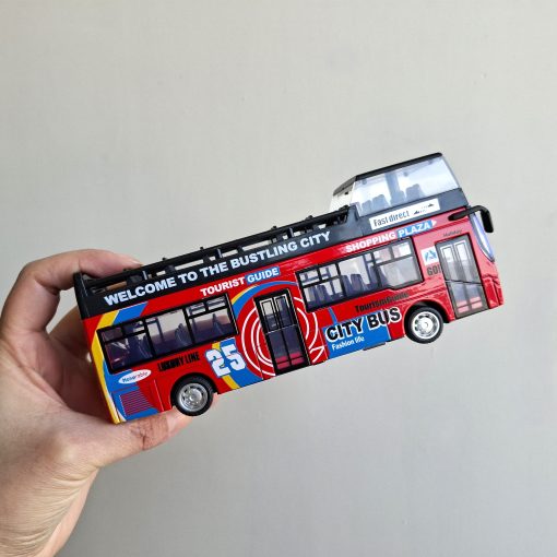Autobús turístico doble piso a escala 1:32 17,5x4,8x7,5cm - Imagen 2