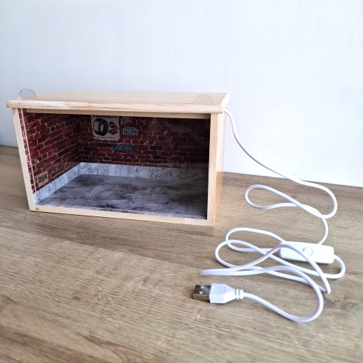 Caja de madera para autos a escala
