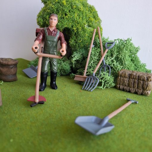 Granjero en miniatura
