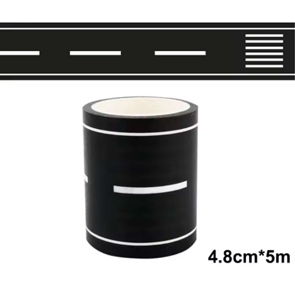 Carretera con cinta para maquetas