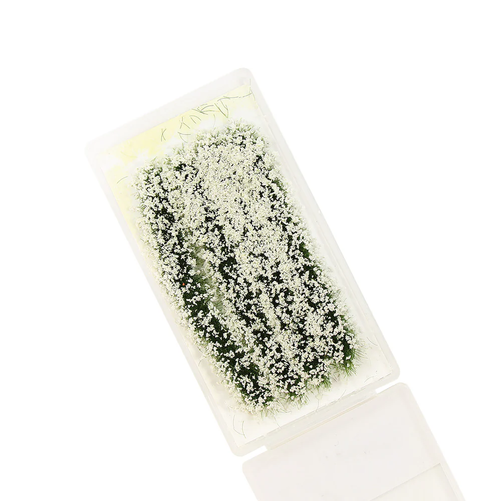 Arbustos con flores blanca para maquetas