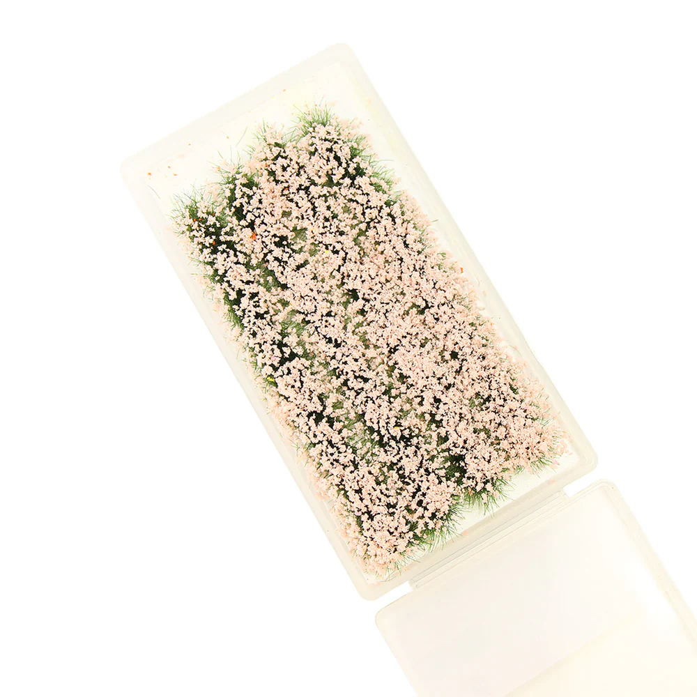 Arbustos con flores rosas para maquetas