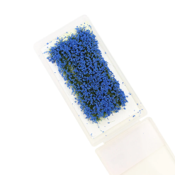 Arbustos con flores azules para maquetas